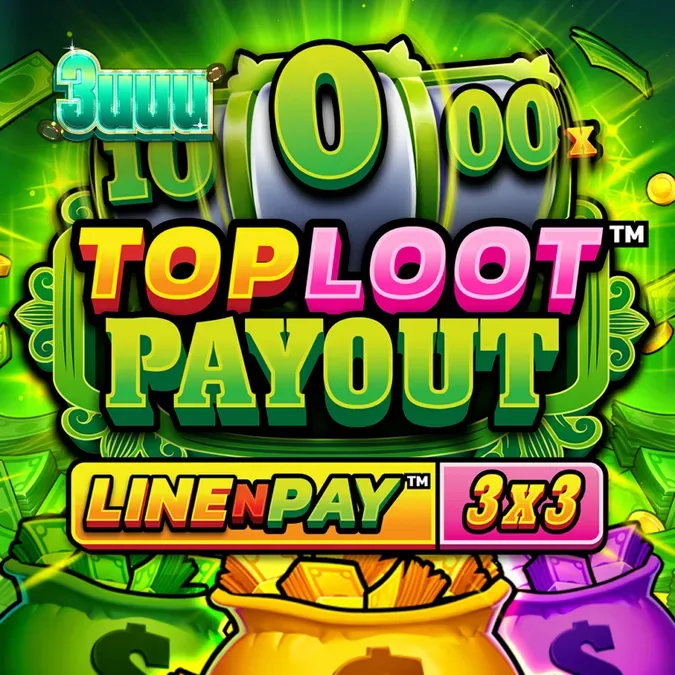 Interface do slot TopLoot Payout LineNPay com grade 3x3